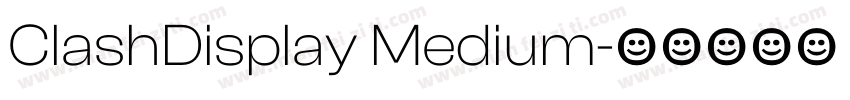 ClashDisplay Medium字体转换